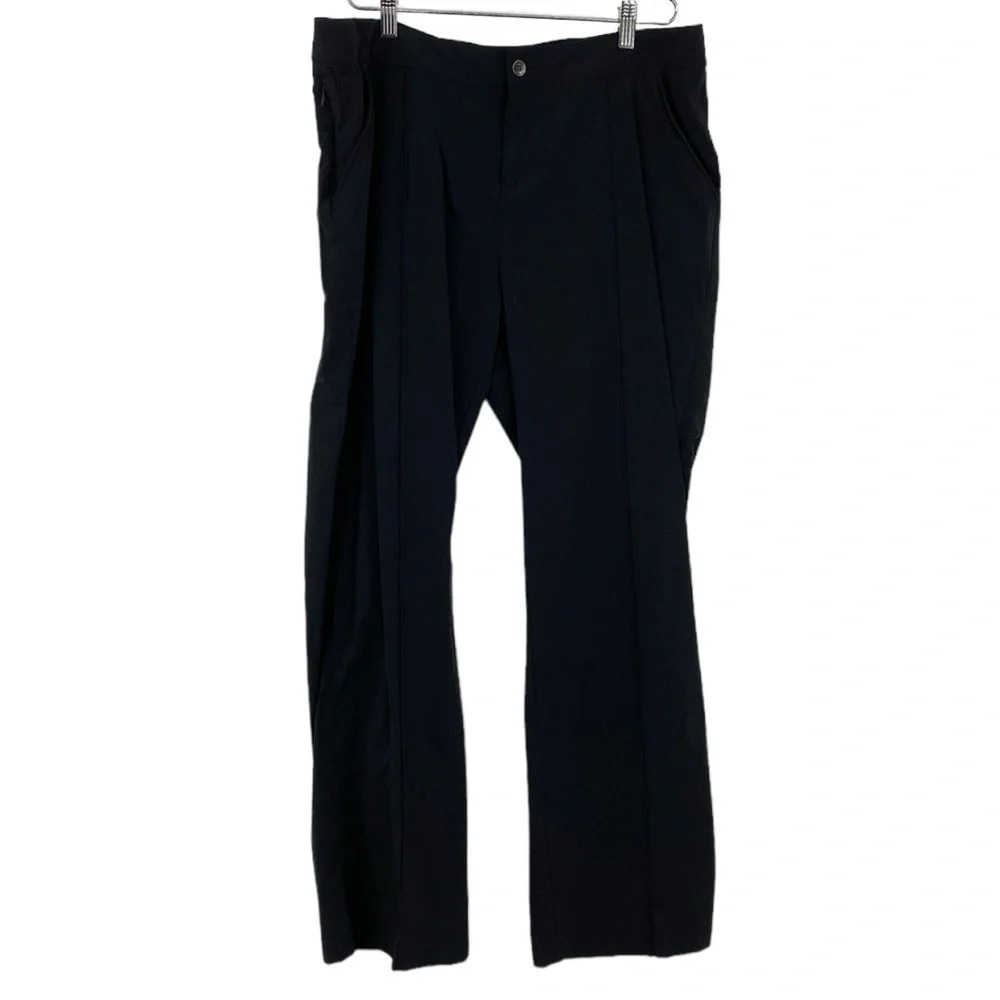 Royal Robbins Trousers Pants Womens‎ Size 14 Black Travel Straight Leg Hiking